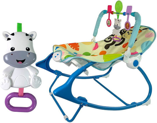 Lean Toys Electric Relax pentru Bebeluși Zebra cu Muzică și Vibrații Multicolor pentru Copil până la 18kg