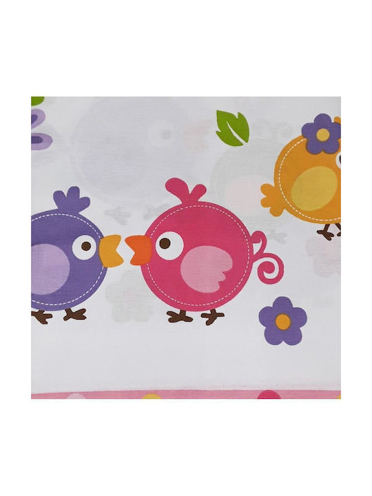 Beboulino Lovely Birds Ροζ 95x150εκ.