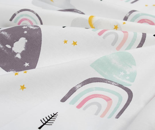Dimcol Baby Sheet Cradle Cotton White 80x110cm