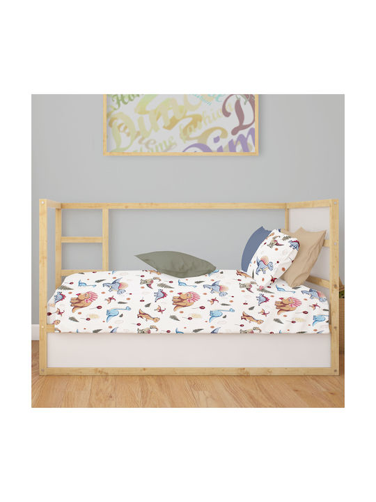 Dimcol Baby Sheets Set Crib Cotton White 120x160cm 3pcs