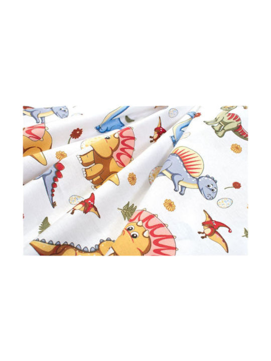 Dimcol Baby Sheets Set Crib Cotton White 120x160cm 3pcs