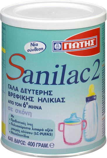Giotis Pulvermilch Sanilac 2 für 6m++ Monate 400gr