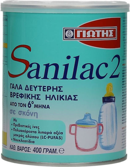 Giotis Pulvermilch Sanilac 2 für 6m++ Monate 400gr