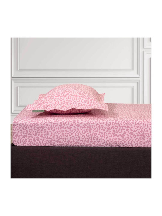 Greenwich Polo Club Sheet Super-Double with Elastic 160x200+35cm. Loft Leopard 2286 Nude