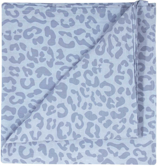 Greenwich Polo Club Loft Leopard Σεντόνι King Size 260x280εκ. Baby Blue