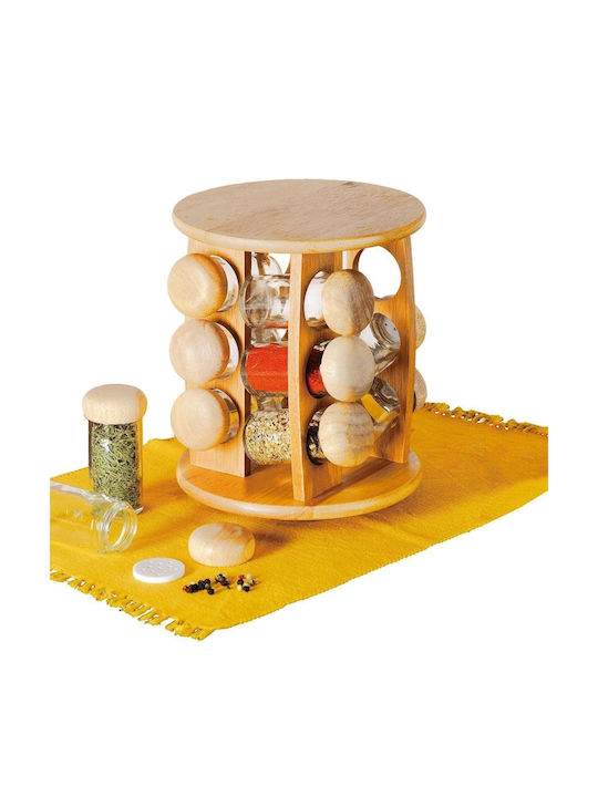 Orion Plastic Tabletop Spice Rack with Stand Orion Brown 12pcs