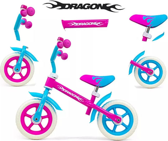 Milly Mally Kinderlaufrad Dragon Balance Bike Fuchsie