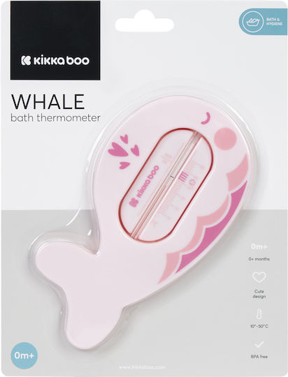 Kikka Boo Whale Pink Bath Thermometer