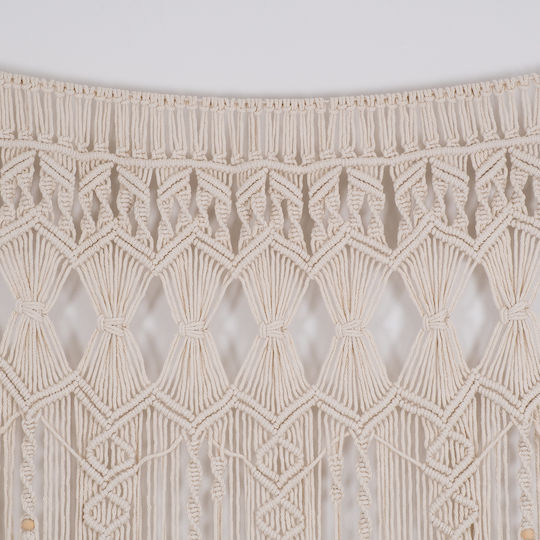 GloboStar Fabric Door Curtain Beige 100x180cm 35500