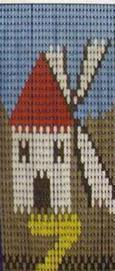 Sidirela Windmill Door Curtain Made of Plastic Multicolour 140x230cm KO116