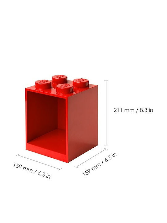 Kinderregal Lego Wandhalterung Rotes 31.8x16x21cm