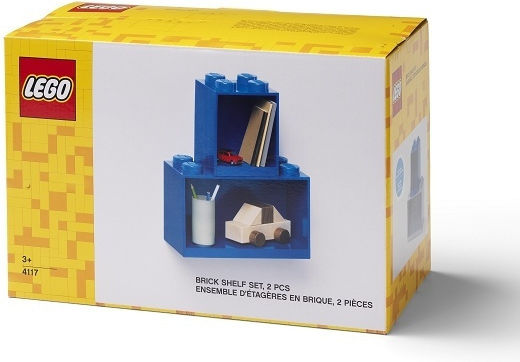 Παιδικό Ράφι Lego Τοίχου Κόκκινο 31.8x16x21εκ.