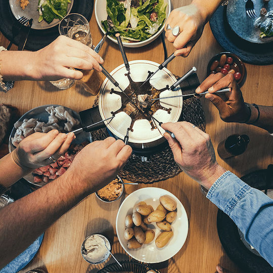 Severin Electric Stainless Steel Fondue Pot for 8 Persons Silver