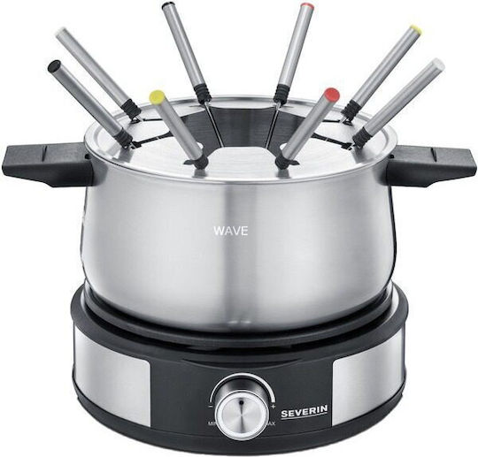 Severin Electric Stainless Steel Fondue Pot for 8 Persons Silver