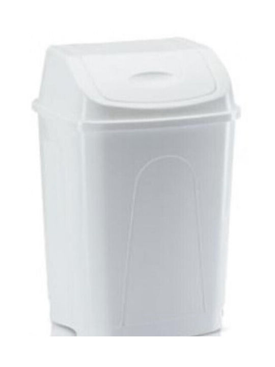 Asil Plastic Waste Bin 7.5lt White