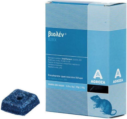 Agroza Rodenticide in Block Form Violen 0.26kg