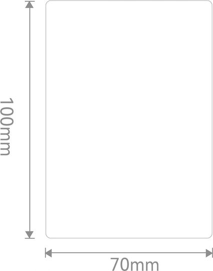 290 Autocolante Autoadezive pe Rolă pentru Imprimantă de Etichete 70x100mm 1buc