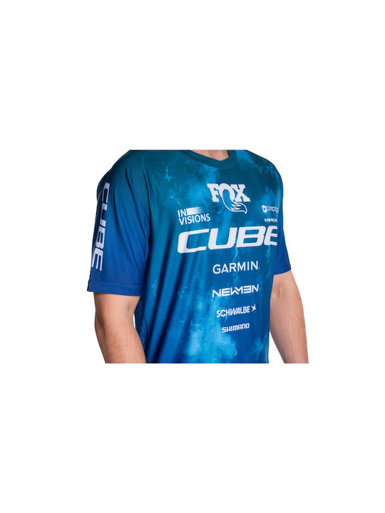CUBE Jersey Ανδρική Κοντομάνικη Μπλούζα Mountain Bike Μπλε