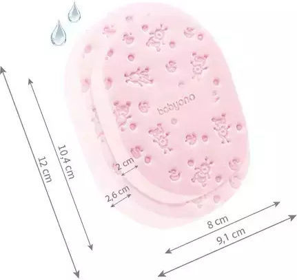 Babyono Baby-Badeschwamm Pink 1Stück