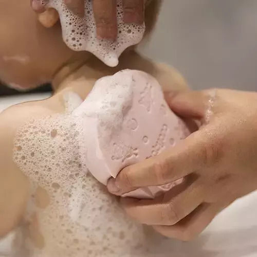 Babyono Baby-Badeschwamm Pink 1Stück