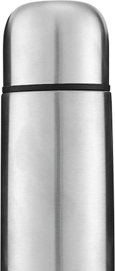 Panda Μπουκάλι Θερμός Ανοξείδωτο 500ml Ασημί με Καπάκι-Κύπελλο