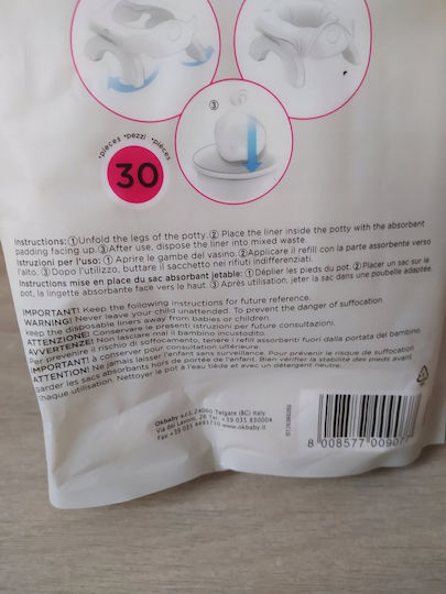 OK Baby Pungi Pentru Oliță Alb 30 Bucăți