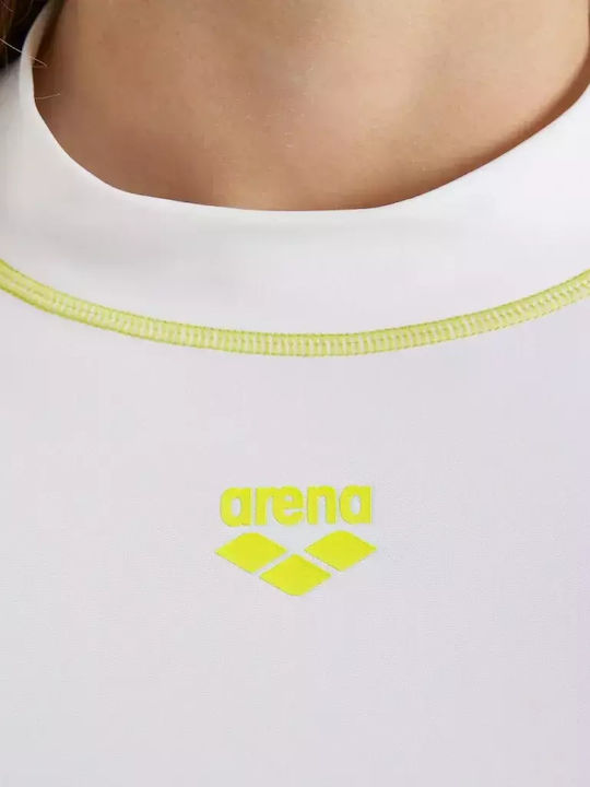 Arena Rash Vest Allover Women's Long Sleeve Sun Protection Shirt White