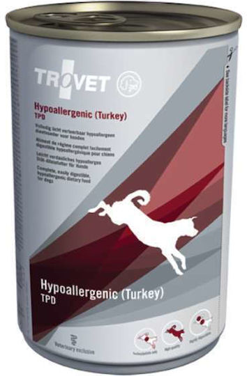 Trovet Hypoallergenic TPD Υγρή Τροφή Σκύλων σε Κονσέρβα Διαίτης με Γαλοπούλα χωρίς Σιτηρά & Γλουτένη 400gr