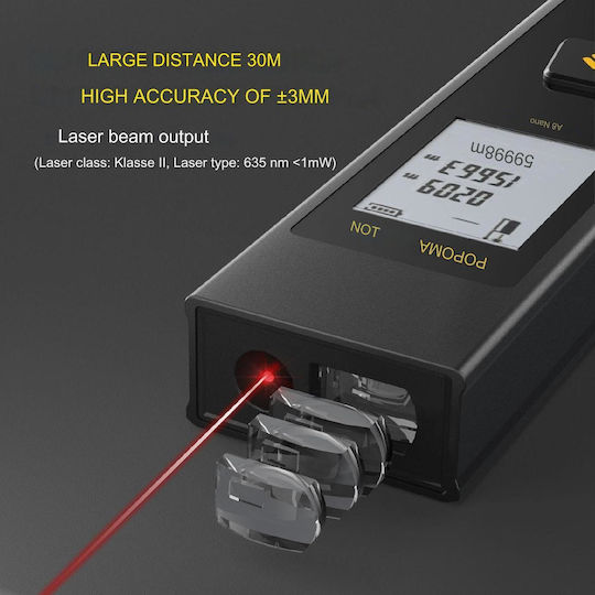 Laser Distance Meter X001RSS6RL with Range up to 30m
