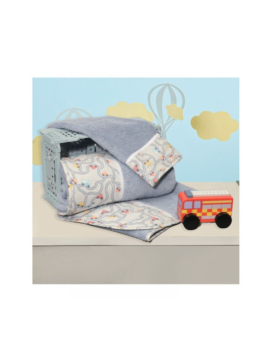 Oliver Baby Σετ Πετσέτες Εμπριμέ 2 Τεμ Σχεδιο 214 100% Βαμβάκι 450 Γρμ Τμ 30χ50 70χ120 Ελληνικής Ραφής