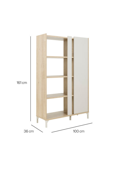 Bibliotecă pardoseală Lemn Bej 100x36x161cm