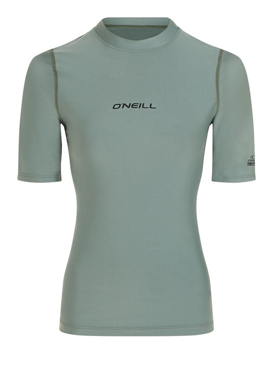 O'Neill UPF 50+ Women Short Sleeve Sun Protection Shirt Green