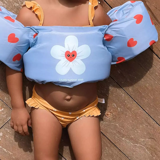 Swim Essentials Swimming Armbands from Foam 2-6 years with Chest Support Flower Hearts