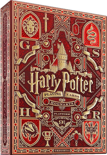 Theory11 Harry Potter Τράπουλα Harry Potter Πλαστική για Poker Κόκκινη Red (Gryffindor)