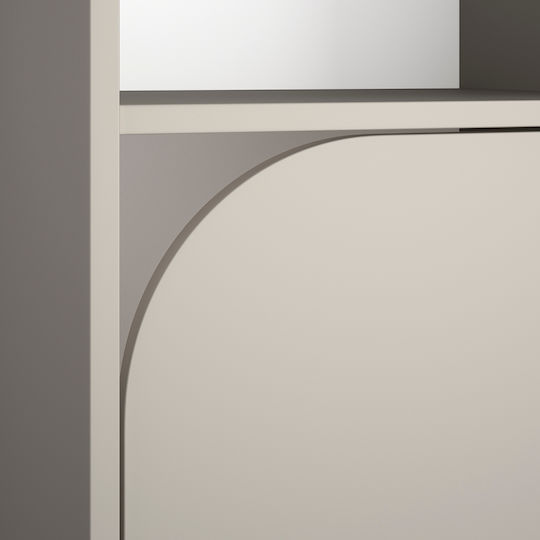 Βιβλιοθήκη Δαπέδου Ξύλινη Γκρι 45x40x200cm