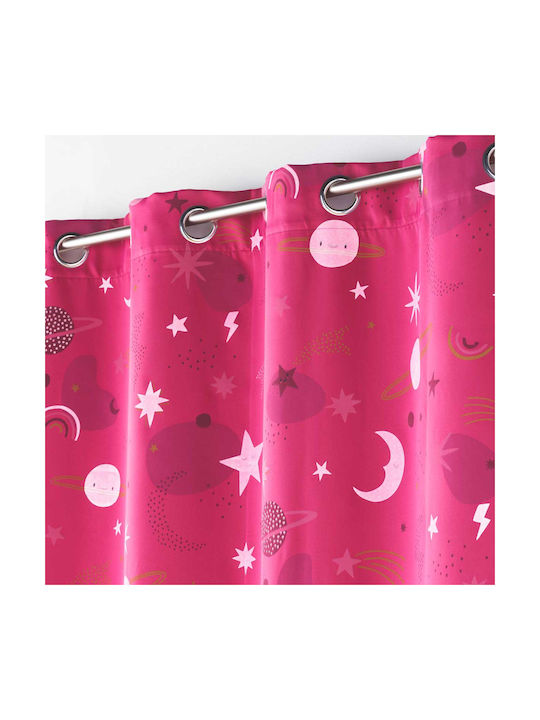 Douceur d'Intérieur Kids Grommet Top Blackout Curtain Moonlight Fuchsia 1611409 140x260cm