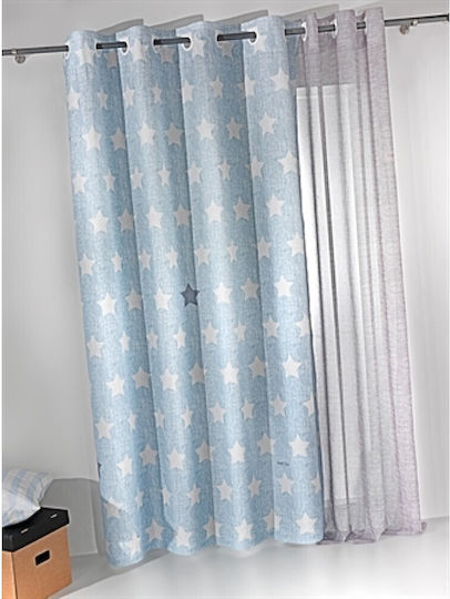 Saint Clair Παιδική Κουρτίνα Pirineo με Τρουκς Blue 160x240εκ.