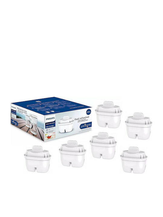 Philips Ανταλλακτικό Φίλτρο Νερού για Κανάτα Micro X-clean 6τμχ