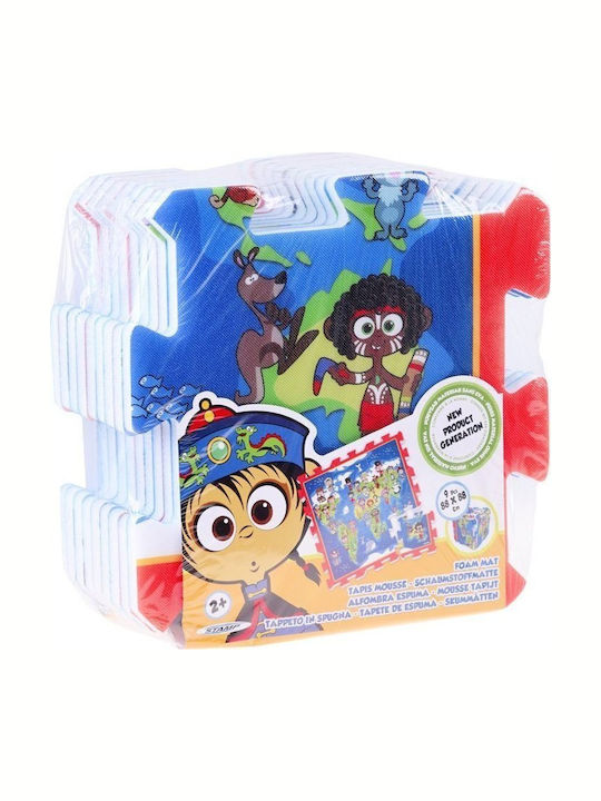 Stamp Interaktives Kinder-Bodenpuzzle Erdkarten 9 Teile