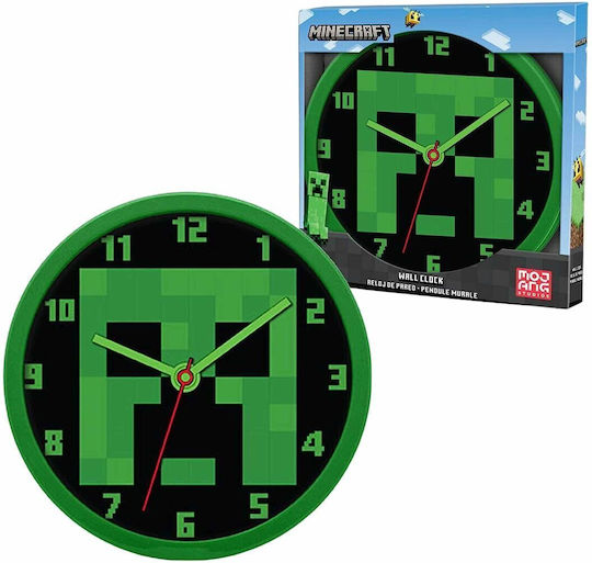 Kids Licensing Детски Часовник На Стена Minecraft Дървен 25x13см