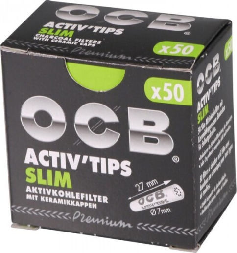 Ocb Filtertips Aktivkohle 7mm 50x1Stk
