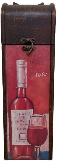 Eikona Wooden Bottle Case Multicolored 12x11x35cm.