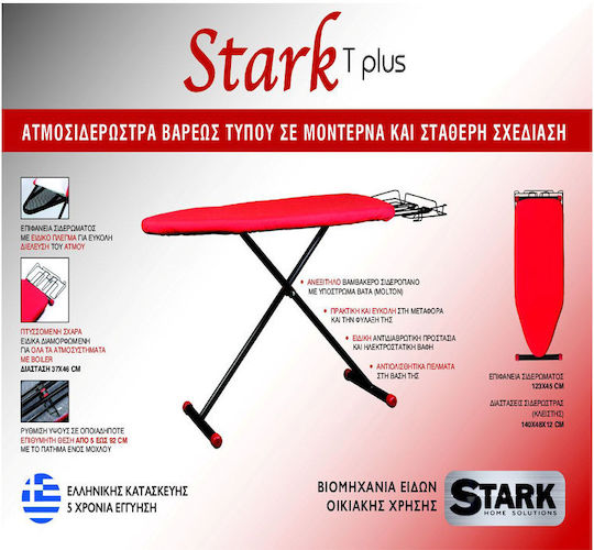 Stark Tplus Ironing Board For Steam Iron Foldable 123x45x12cm