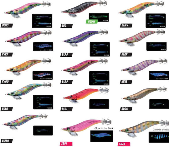 Yo-zuri Squid Jig Pata Pata-q Rattle 3.5 Squid Jigs A1733 Blrk