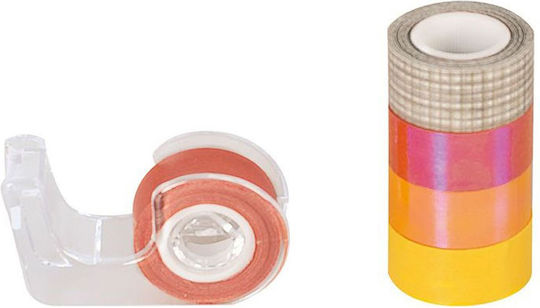 Mask Tape Dekorative Klebebänder Heyda Set 5Stücke Geschenk Basis Soft Hellgelb-Orange