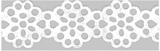 Αυτοκόλλητη Χάρτινη Δαντέλα Heyda Blumen Λευκή 14mmx200cm 20-4880081