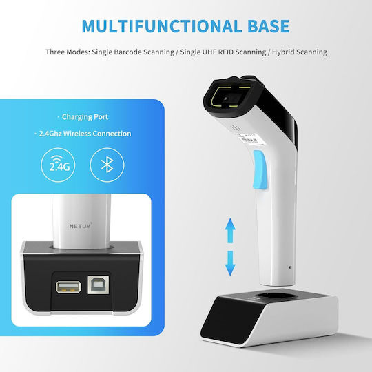 Scanner portabil Wireless cu capacitate de citire a codurilor de bare 1D