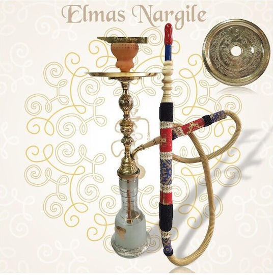 Elmas Nargile Ναργιλές Μονός Χρυσός 75cm