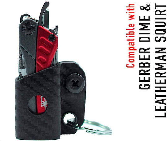 Kydex Keychain Sheath Small Multitool Case Cf-Black Clip and Carry