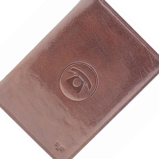 Phone Directory Leather Brown